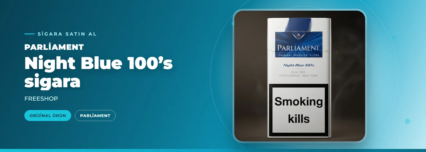 Parliament Night Blue 100’s sigara – FREESHOP