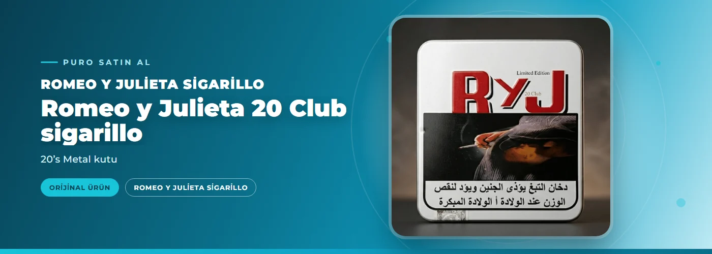 Romeo y Julieta 20 Club sigarillo – 20’s Metal kutu