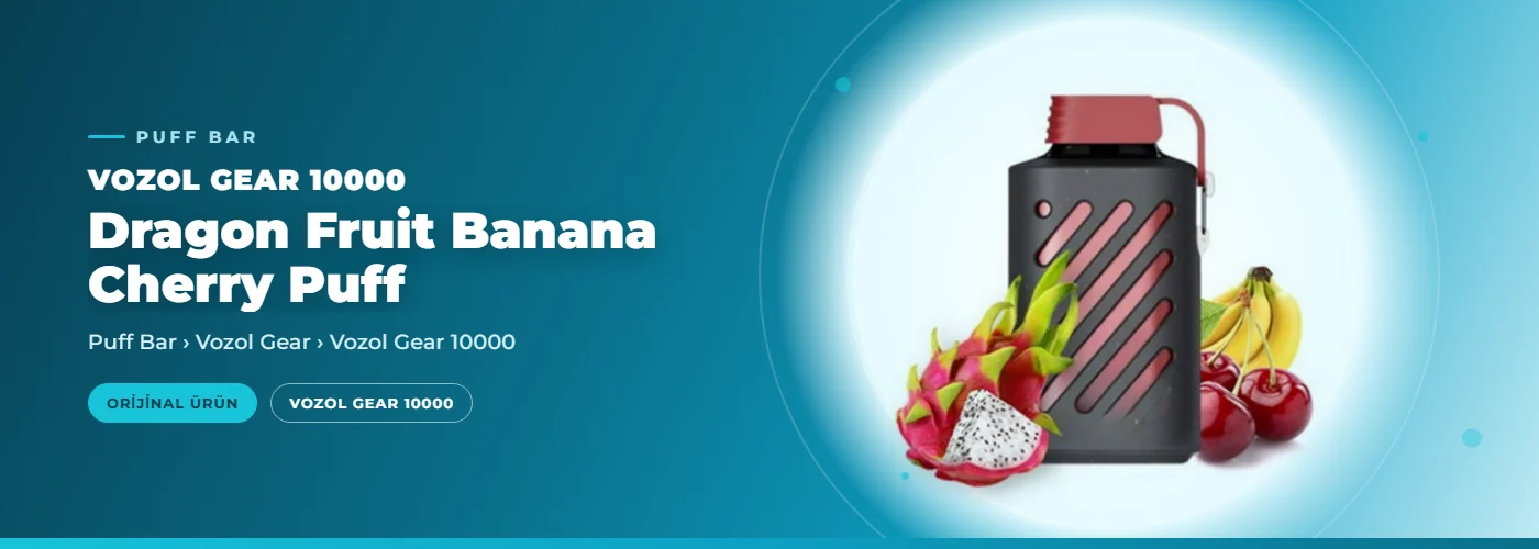 Vozol Gear 10000 Dragon Fruit Banana Cherry Puff
