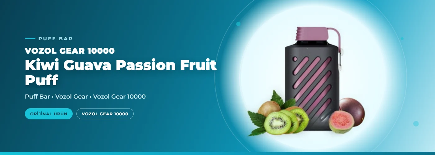 Vozol Gear 10000 Kiwi Guava Passion Fruit Puff