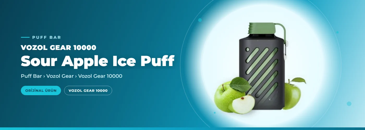 Vozol Gear 10000 Sour Apple Ice Puff