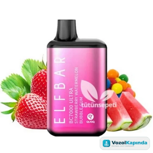 Elf Bar Bc7000 Ultra Strawberry Watermelon Bubble Gum Puff