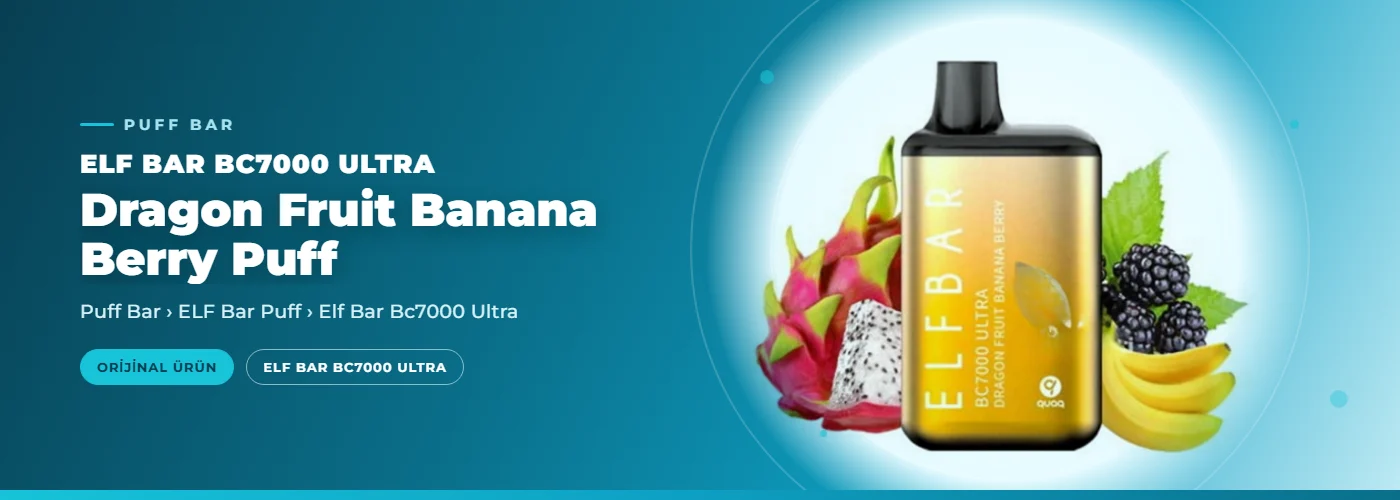 Elf Bar Bc7000 Ultra Dragon Fruit Banana Berry Puff