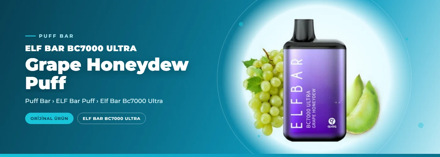 Elf Bar Bc7000 Ultra Grape Honeydew Puff
