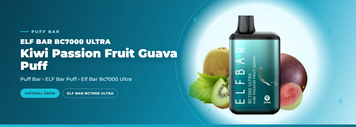 Elf Bar Bc7000 Ultra Kiwi Passion Fruit Guava Puff