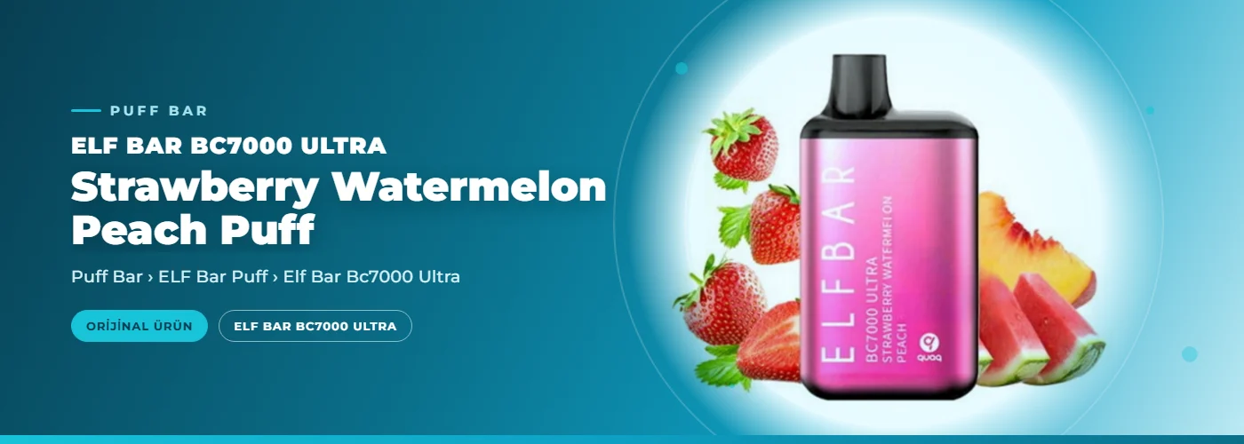Elf Bar Bc7000 Ultra Strawberry Watermelon Peach Puff