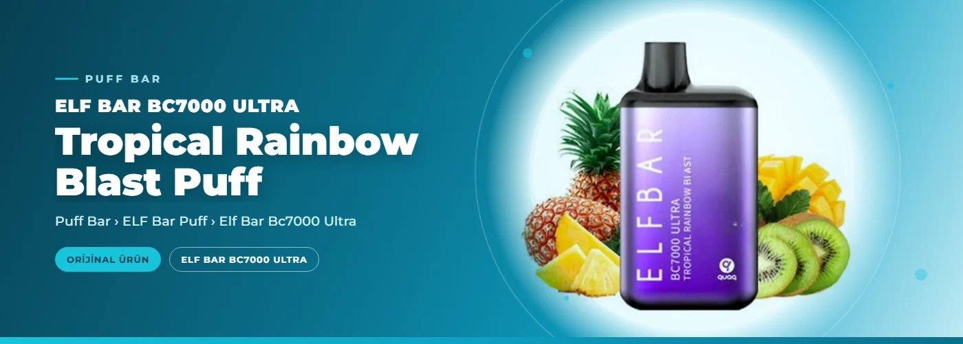 Elf Bar Bc7000 Ultra Tropical Rainbow Blast Puff