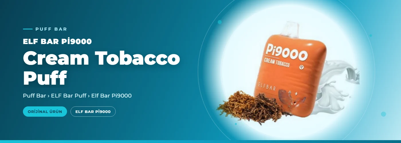 Elf Bar Pi9000 Cream Tobacco Puff