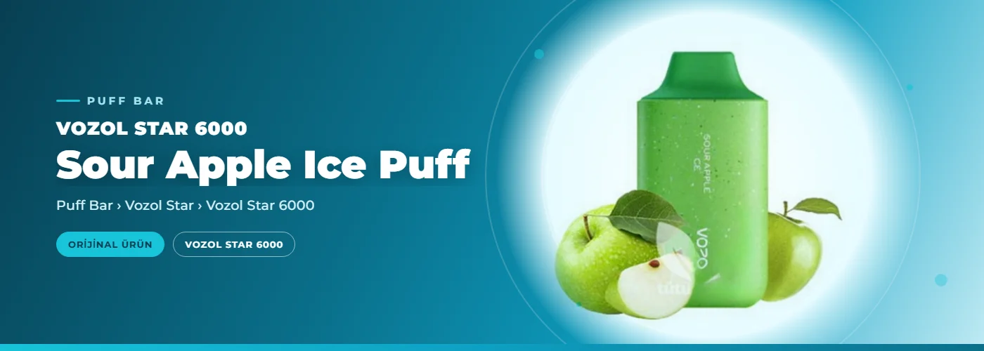 Vozol Star 6000 Sour Apple Ice Puff