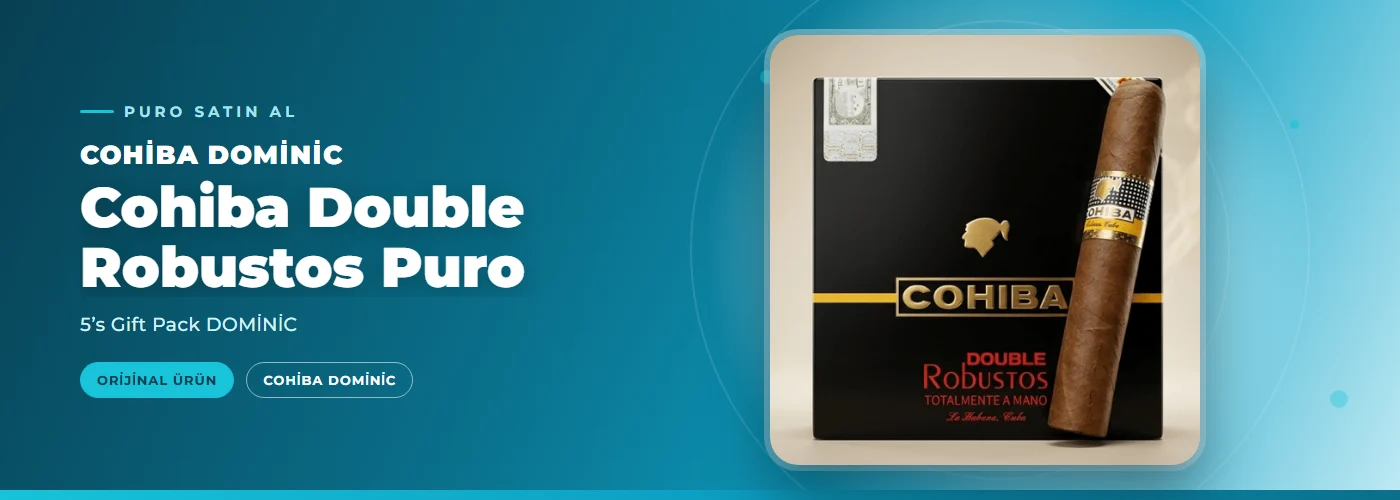 Cohiba Double Robustos Puro – 5’s Gift Pack DOMİNİC