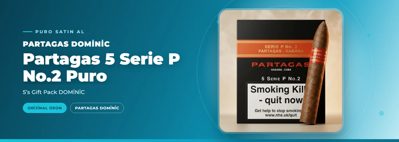 Partagas 5 Serie P No.2 Puro – 5’s Gift Pack DOMİNİC