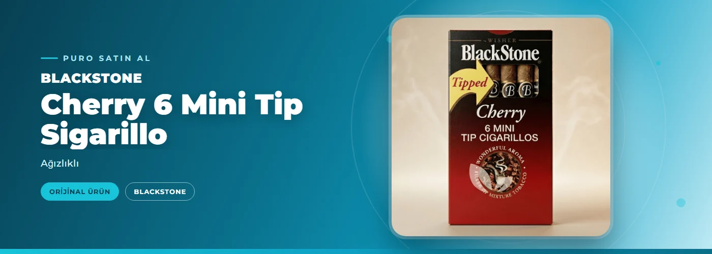Blackstone Cherry 6 Mini Tip Sigarillo – Ağızlıklı