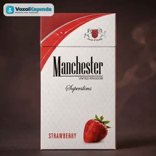 Manchester Superslims Strawberry sigara - Çilek aromalı