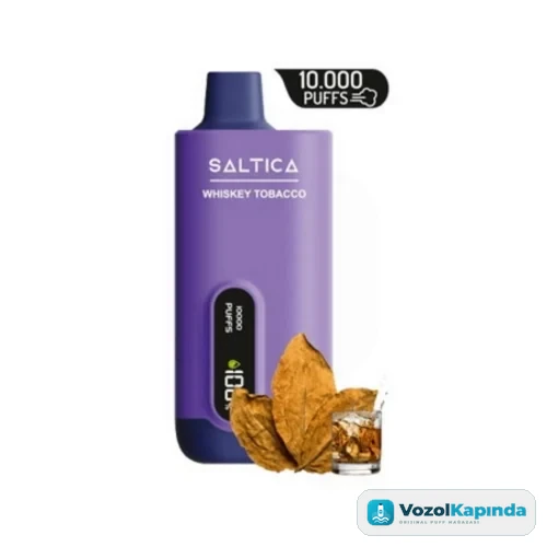 Saltica 10000 Whiskey Tobacco Puff - Dijital ekranlı