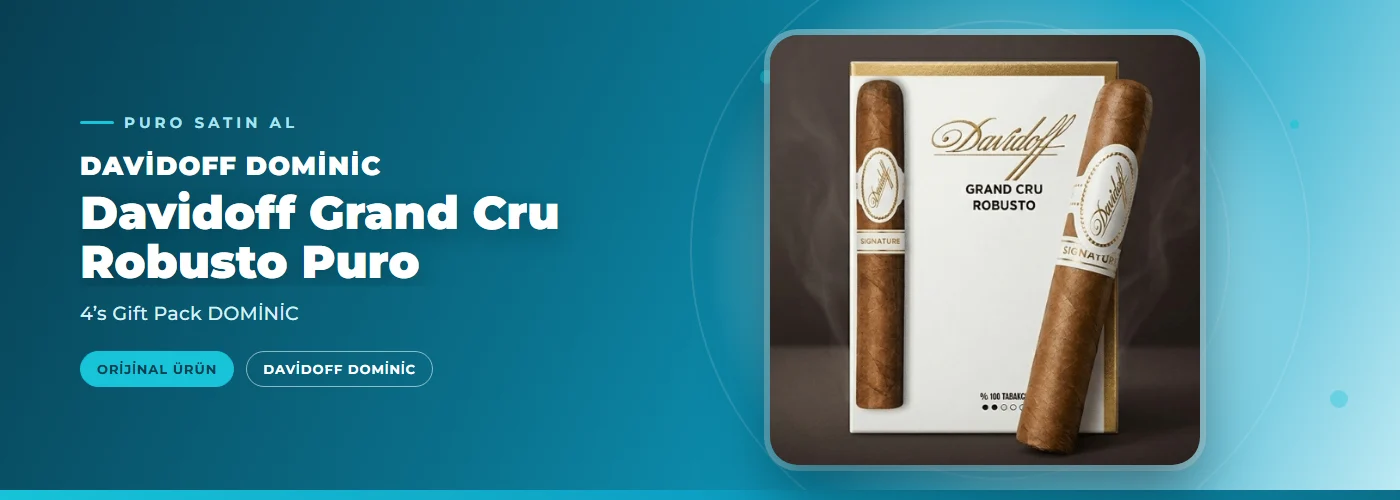 Davidoff Grand Cru Robusto Puro – 4’s Gift Pack DOMİNİC
