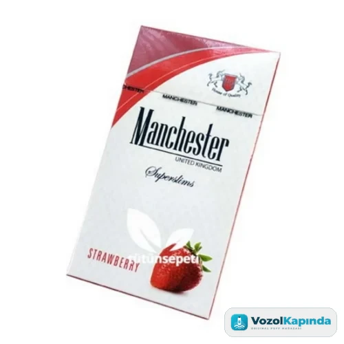 Manchester Superslims Strawberry sigara - Çilek aromalı - görsel 2