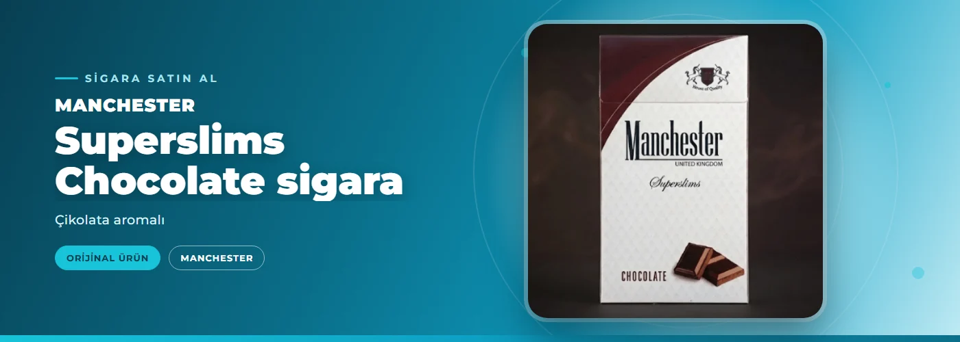 Manchester Superslims Chocolate sigara – Çikolata aromalı
