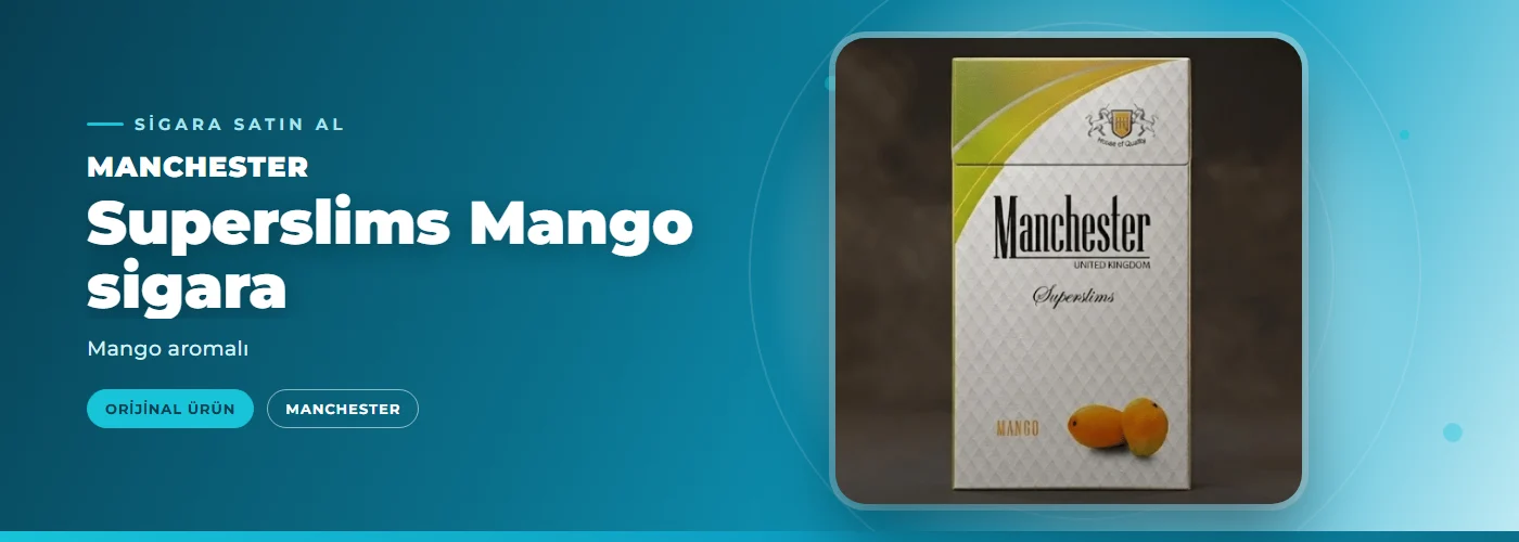 Manchester Superslims Mango sigara – Mango aromalı