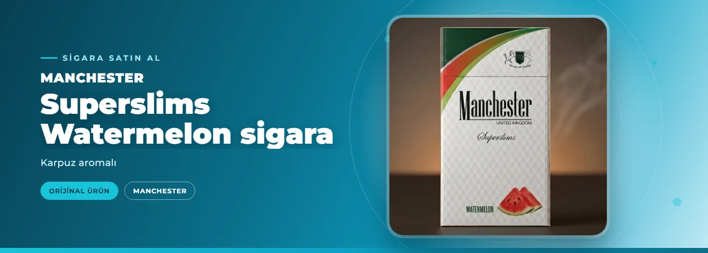 Manchester Superslims Watermelon sigara – Karpuz aromalı