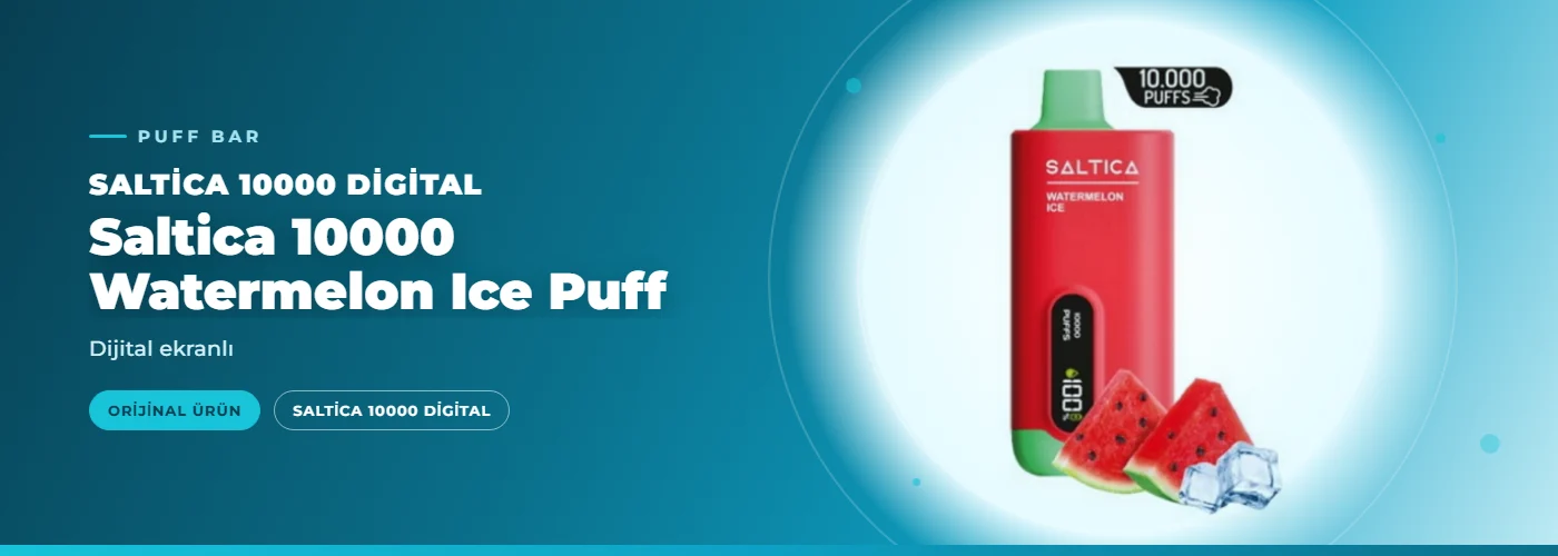 Saltica 10000 Watermelon Ice Puff – Dijital ekranlı