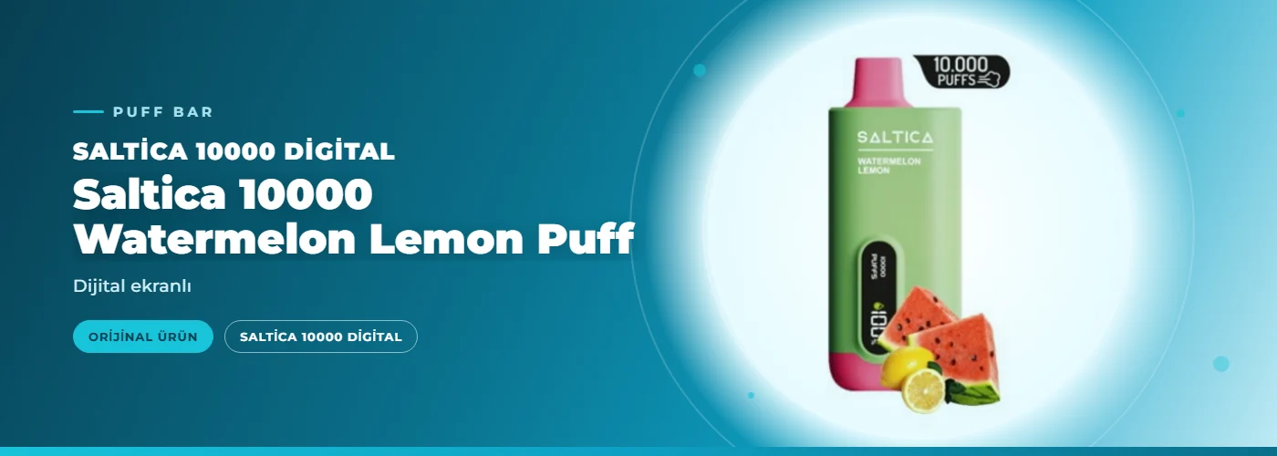 Saltica 10000 Watermelon Lemon Puff – Dijital ekranlı