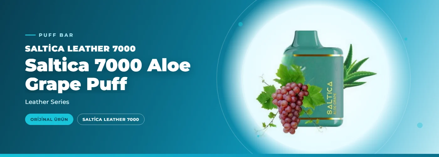 Saltica 7000 Aloe Grape Puff – Leather Series