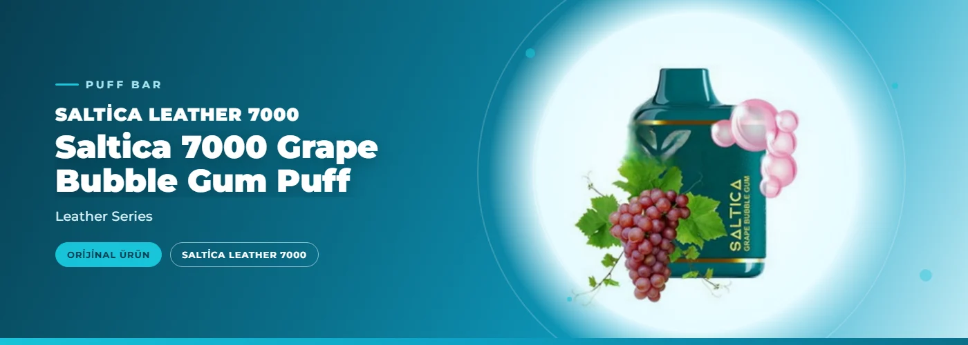 Saltica 7000 Grape Bubble Gum Puff – Leather Series
