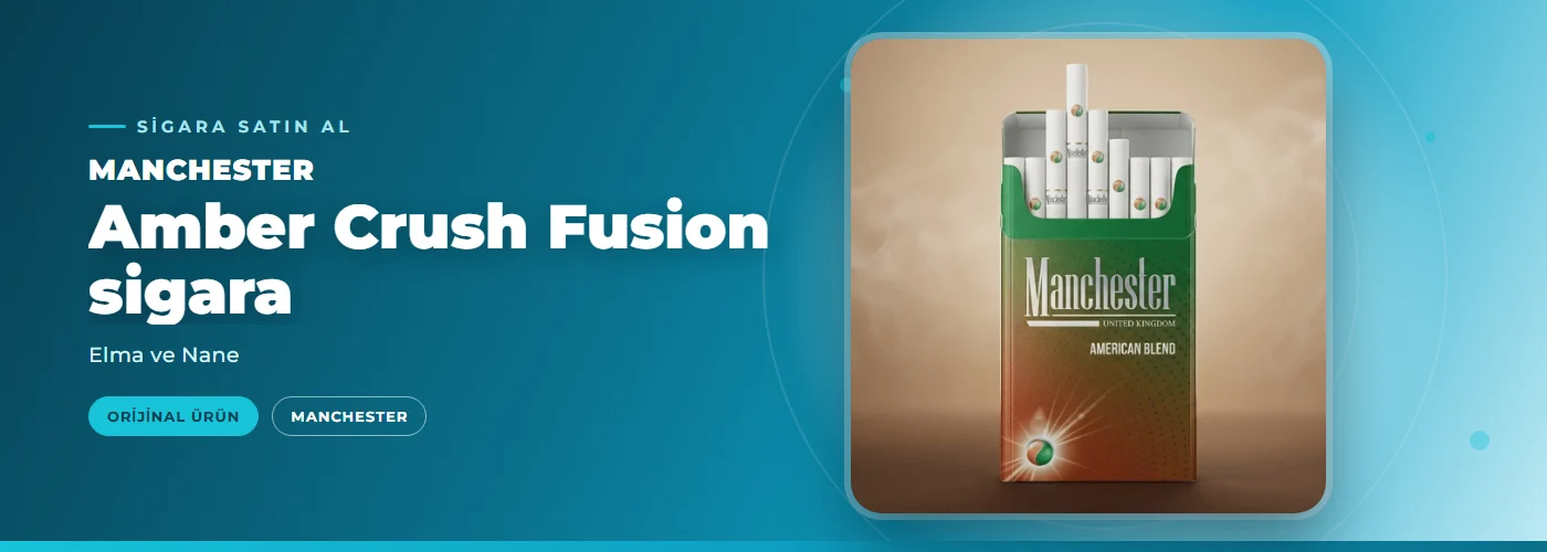 Manchester Amber Crush Fusion sigara – Elma ve Nane