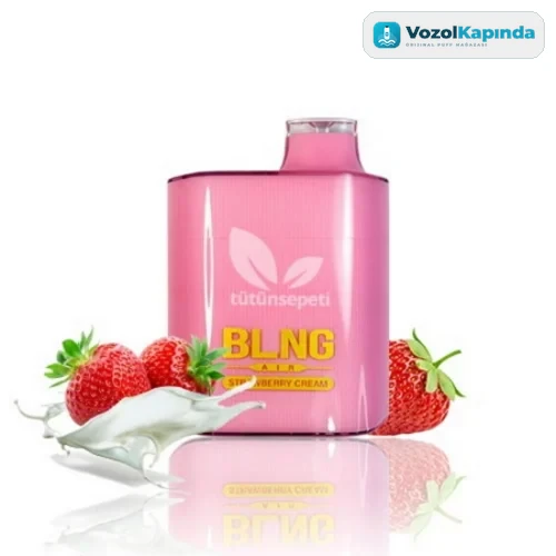 BLNG Air 6000 Strawberry Cream Puff - Kremalı çilek