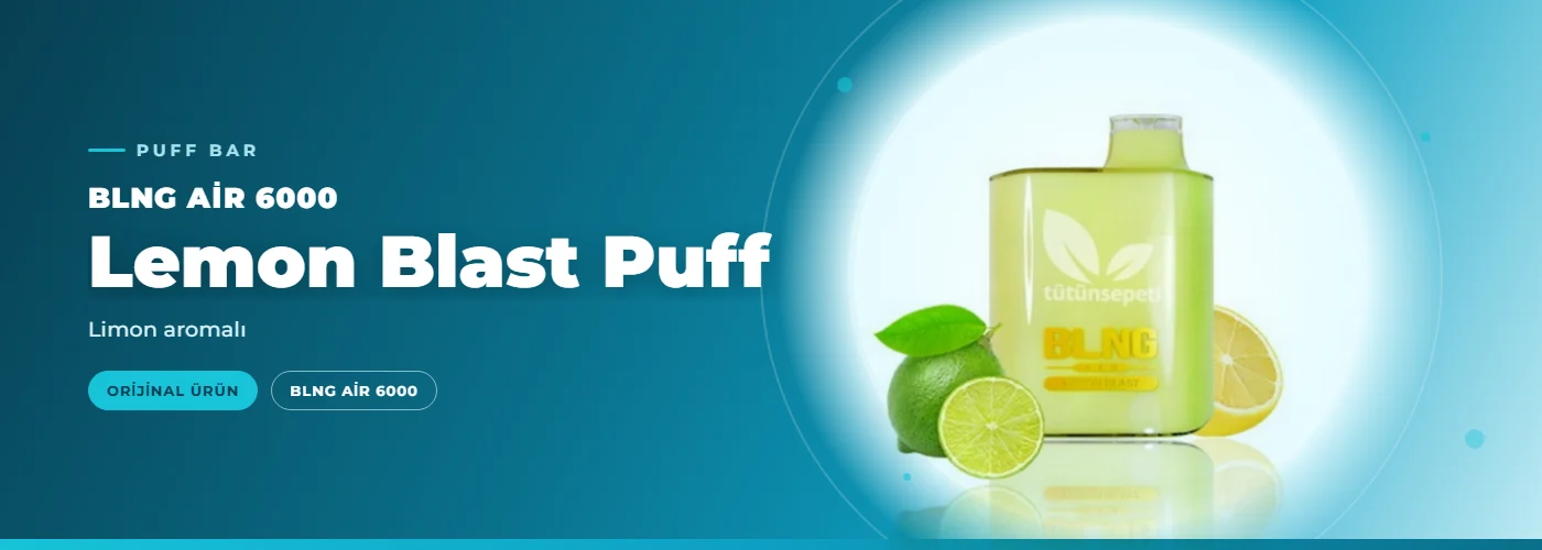 BLNG Air 6000 Lemon Blast Puff – Limon aromalı