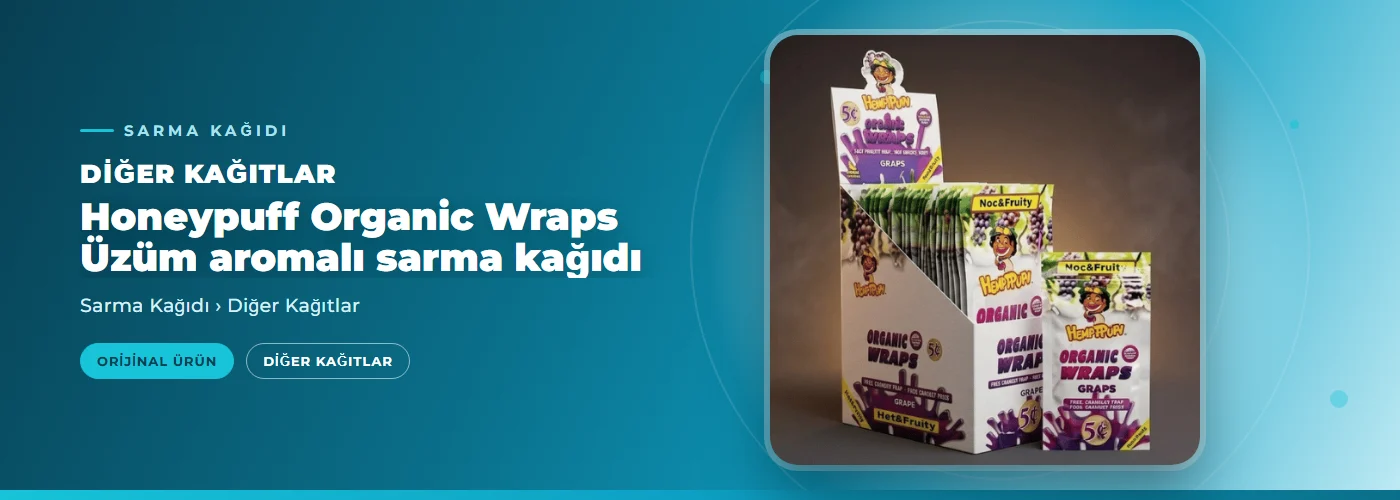 Honeypuff Organic Wraps Üzüm aromalı sarma kağıdı