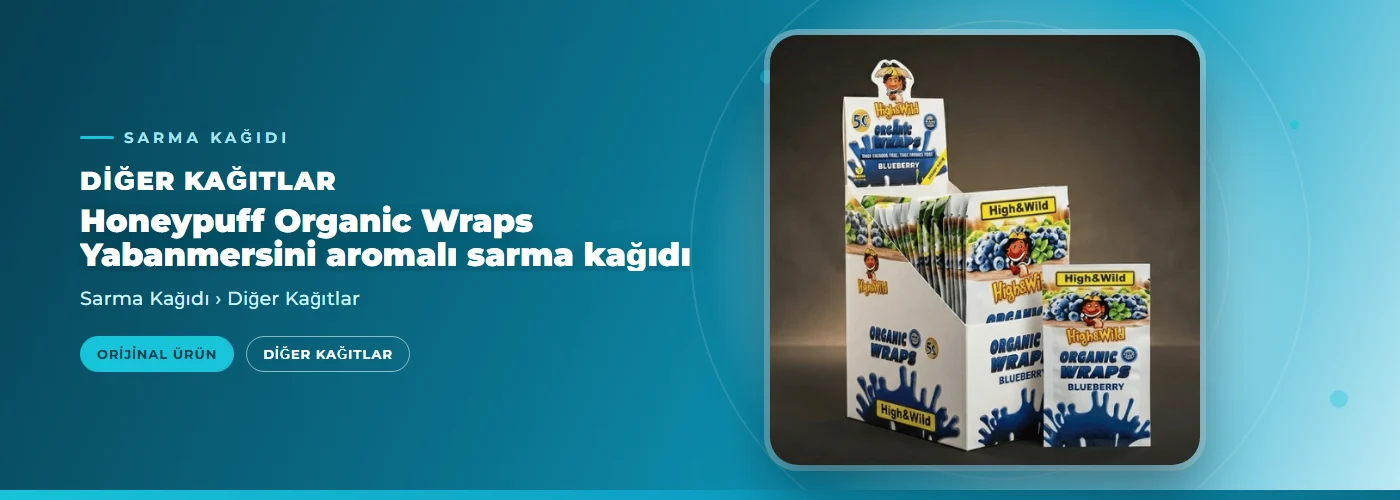 Honeypuff Organic Wraps Yabanmersini aromalı sarma kağıdı