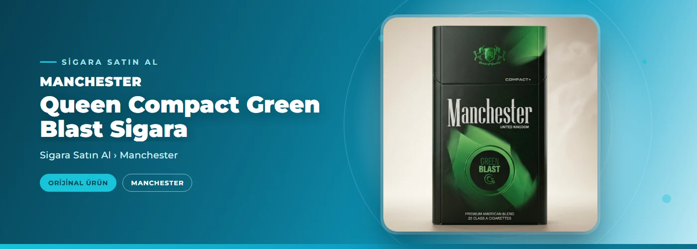Manchester Queen Compact Green Blast Sigara