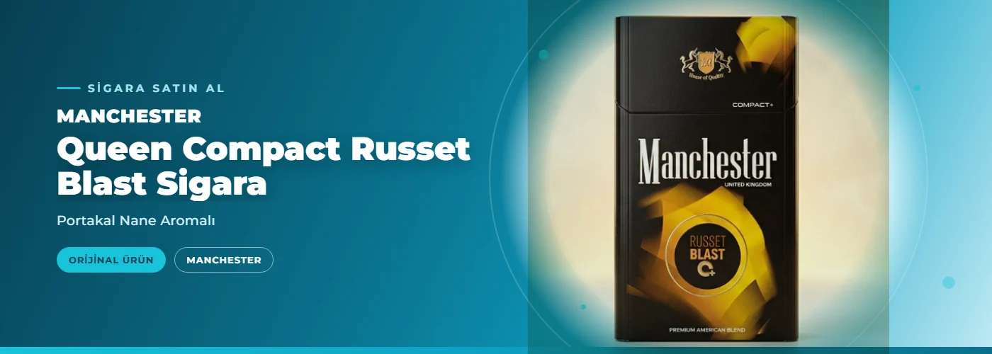 Manchester Queen Compact Russet Blast Sigara – Portakal Nane Aromalı