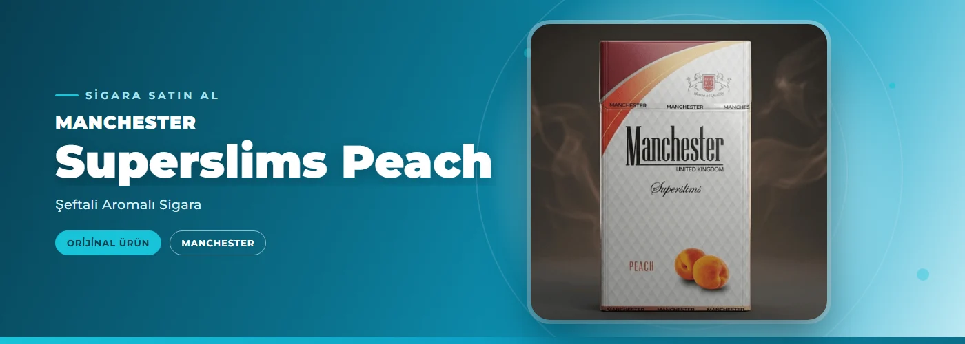 Manchester Superslims Peach – Şeftali Aromalı Sigara