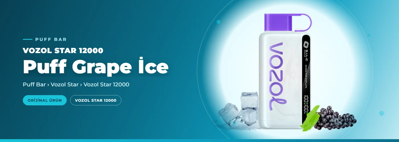 Vozol Star 12000 Puff Grape İce