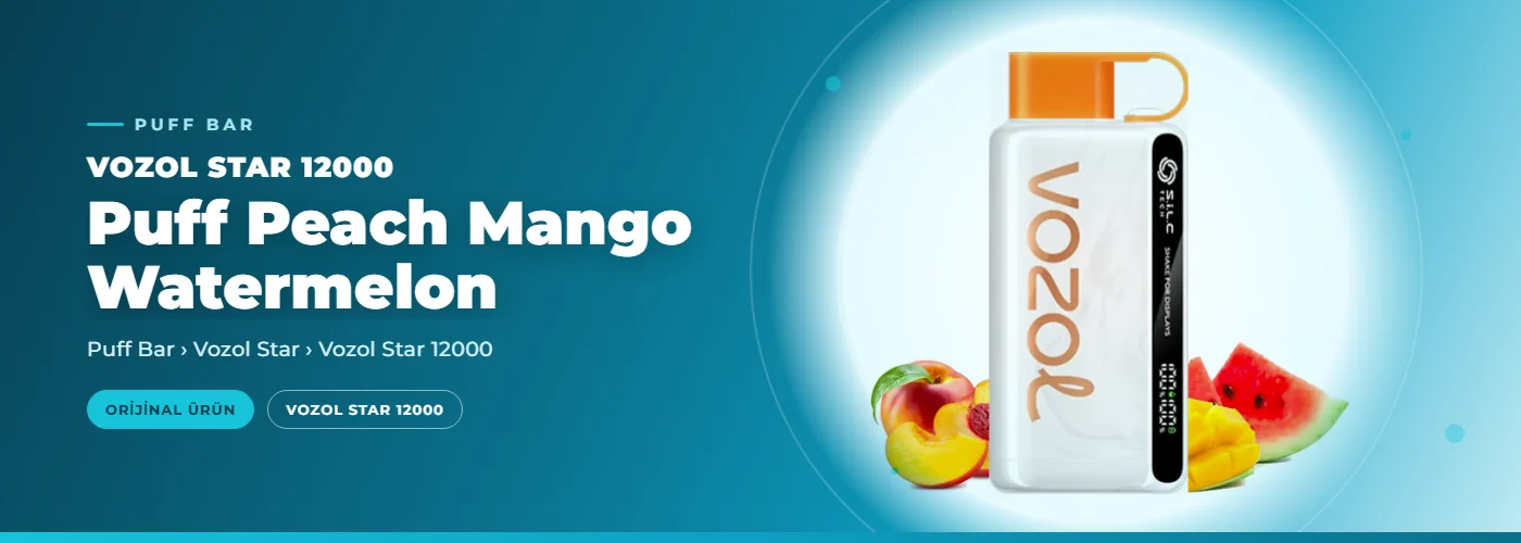Vozol Star 12000 Puff Peach Mango Watermelon