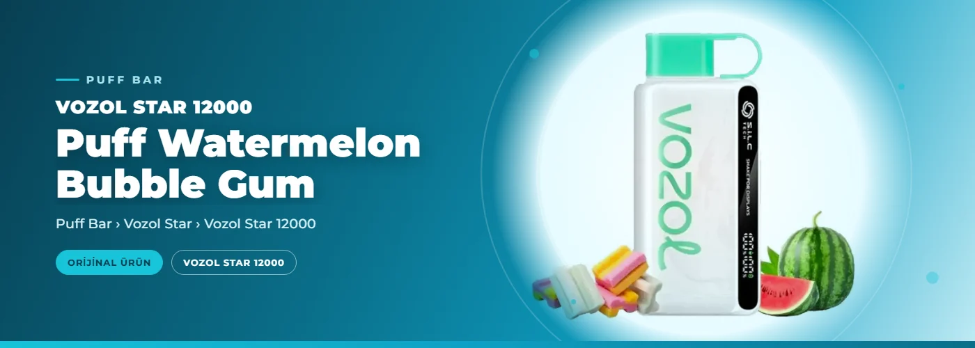 Vozol Star 12000 Puff Watermelon Bubble Gum