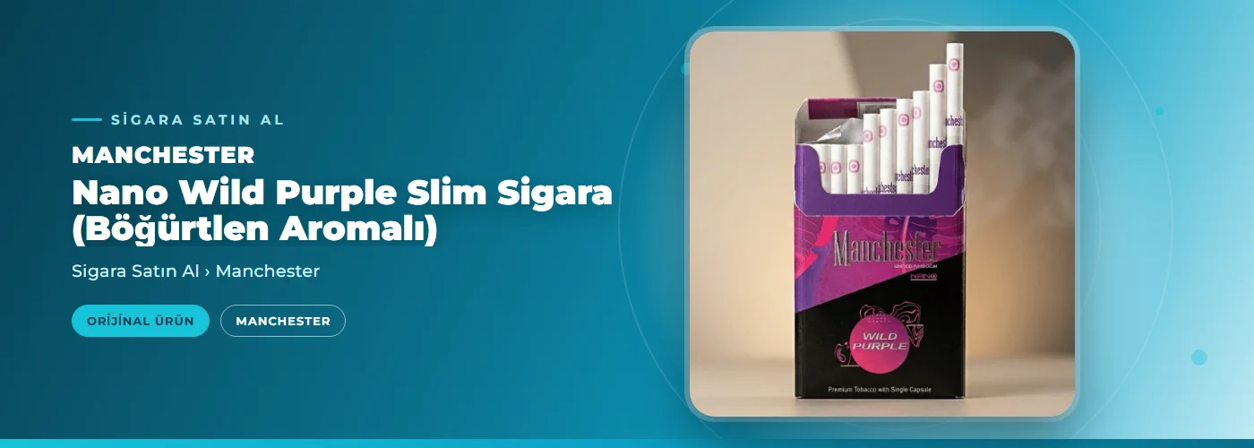 Manchester Nano Wild Purple Slim Sigara (Böğürtlen Aromalı)