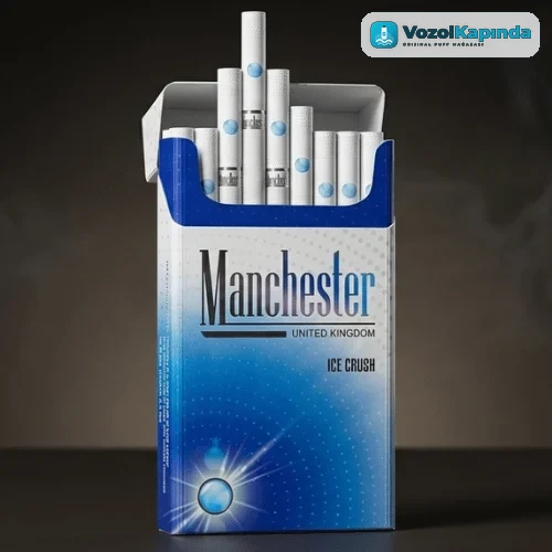 Manchester Ice Crush Super Slim Sigara - Buz Mentol Aromalı