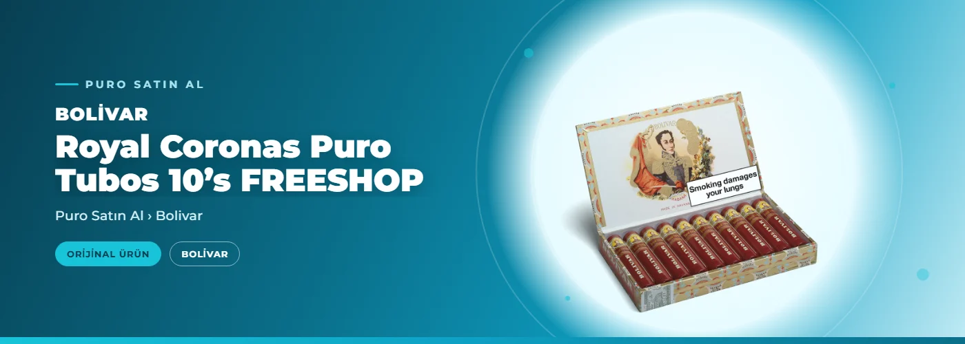 Bolivar Royal Coronas Puro Tubos 10’s FREESHOP