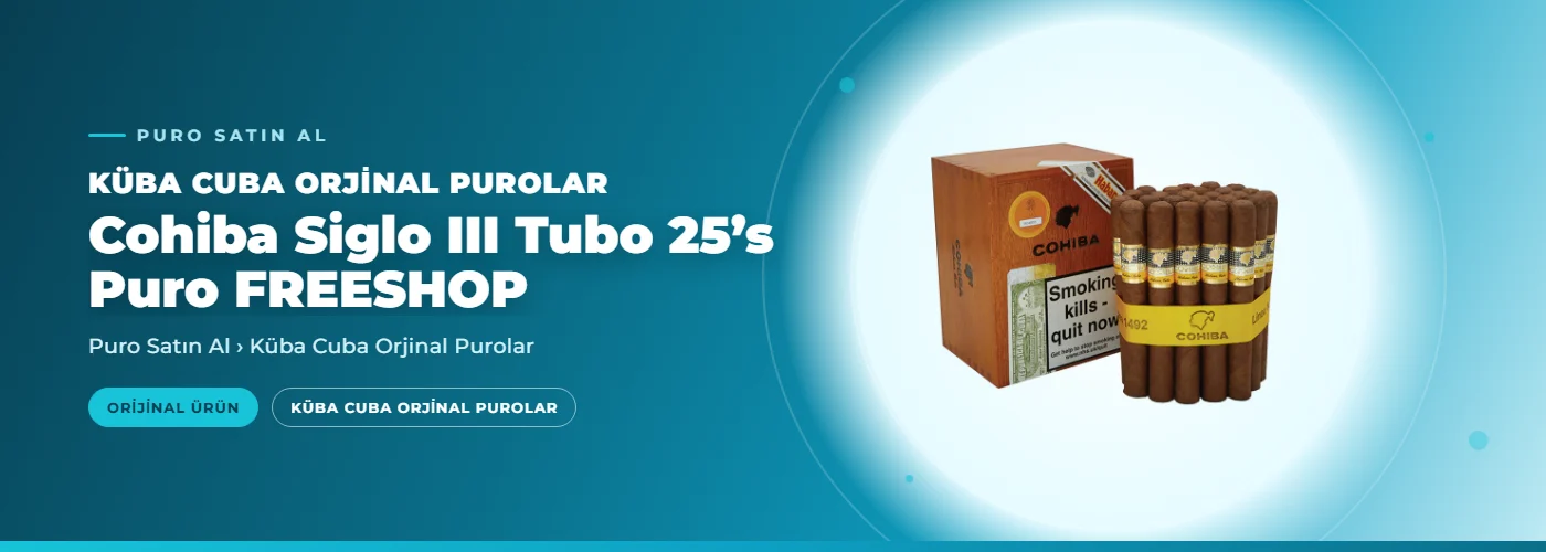 Cohiba Siglo III Tubo 25’s Puro FREESHOP