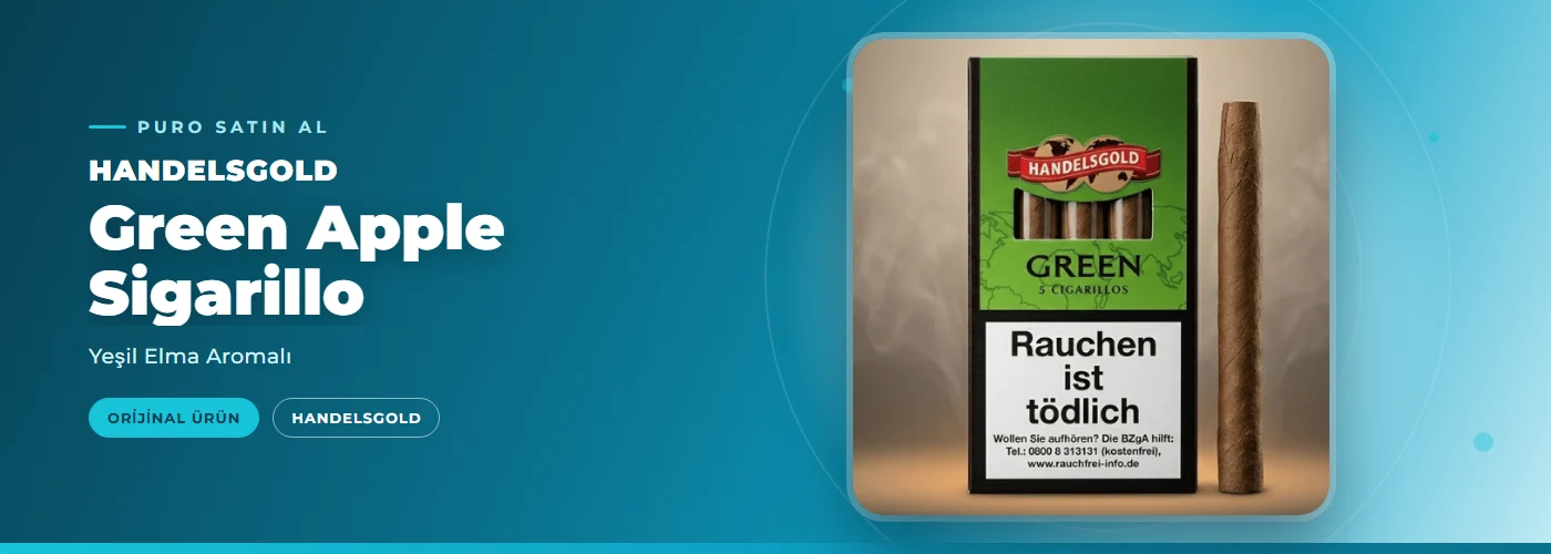 Handelsgold Green Apple Sigarillo – Yeşil Elma Aromalı