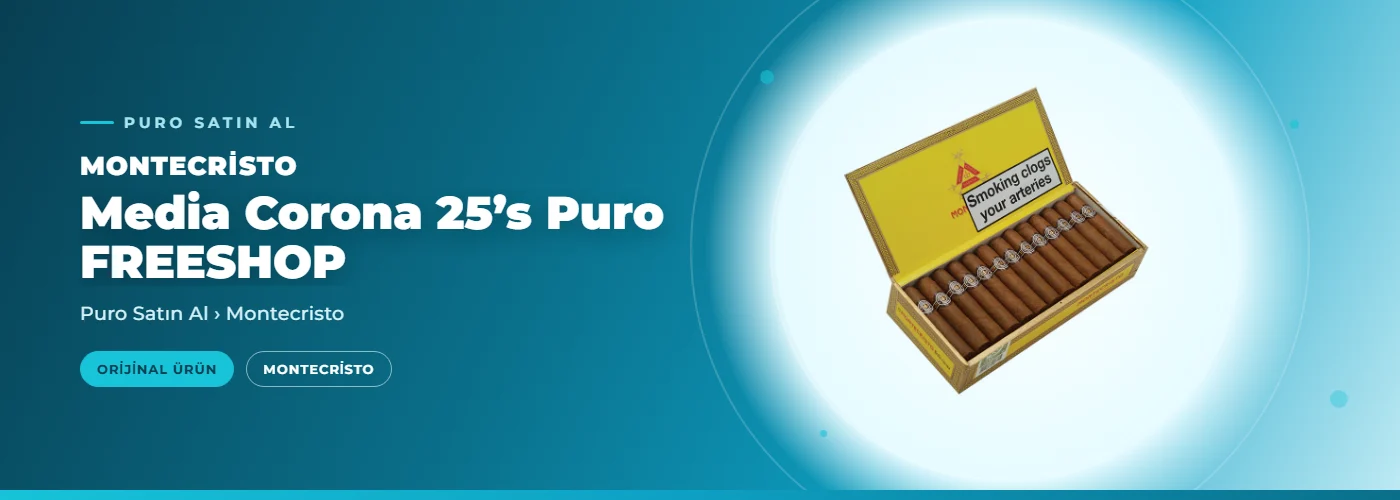 Montecristo Media Corona 25’s Puro FREESHOP