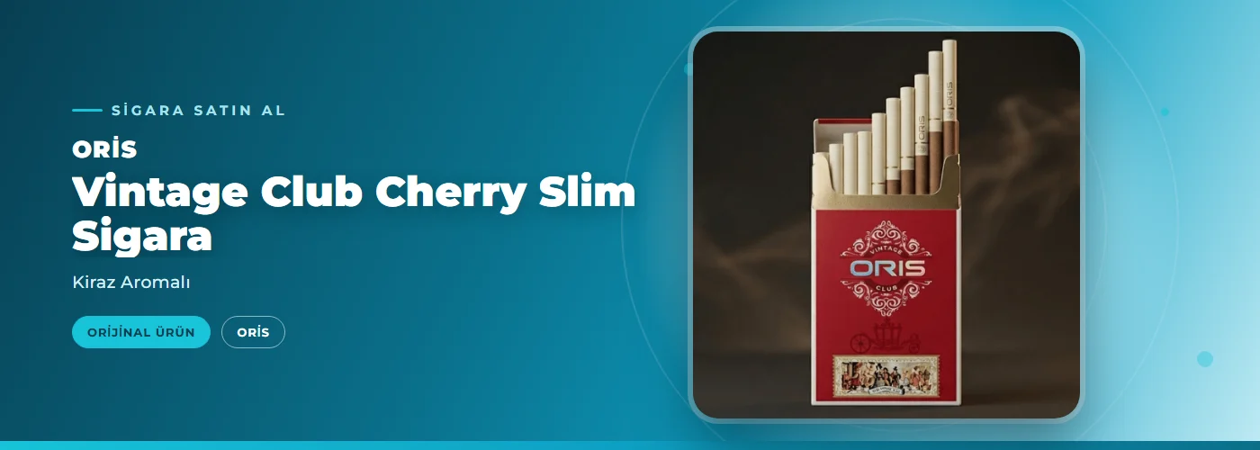 Oris Vintage Club Cherry Slim Sigara – Kiraz Aromalı