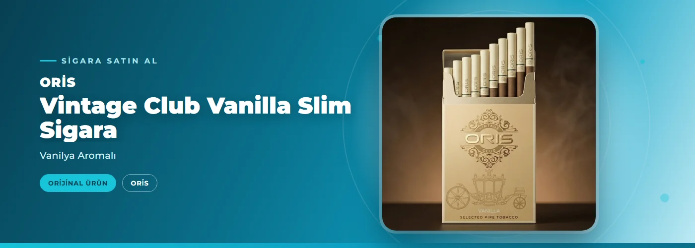 Oris Vintage Club Vanilla Slim Sigara – Vanilya Aromalı