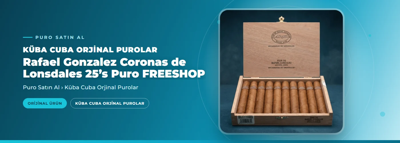 Rafael Gonzalez Coronas de Lonsdales 25’s Puro FREESHOP