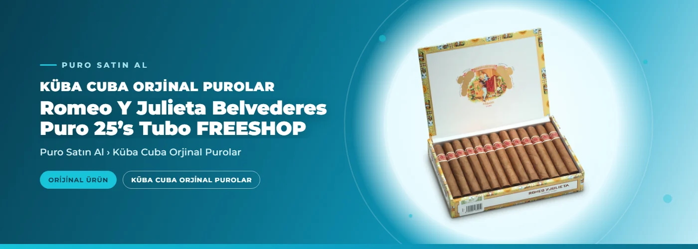 Romeo Y Julieta Belvederes Puro 25’s Tubo FREESHOP