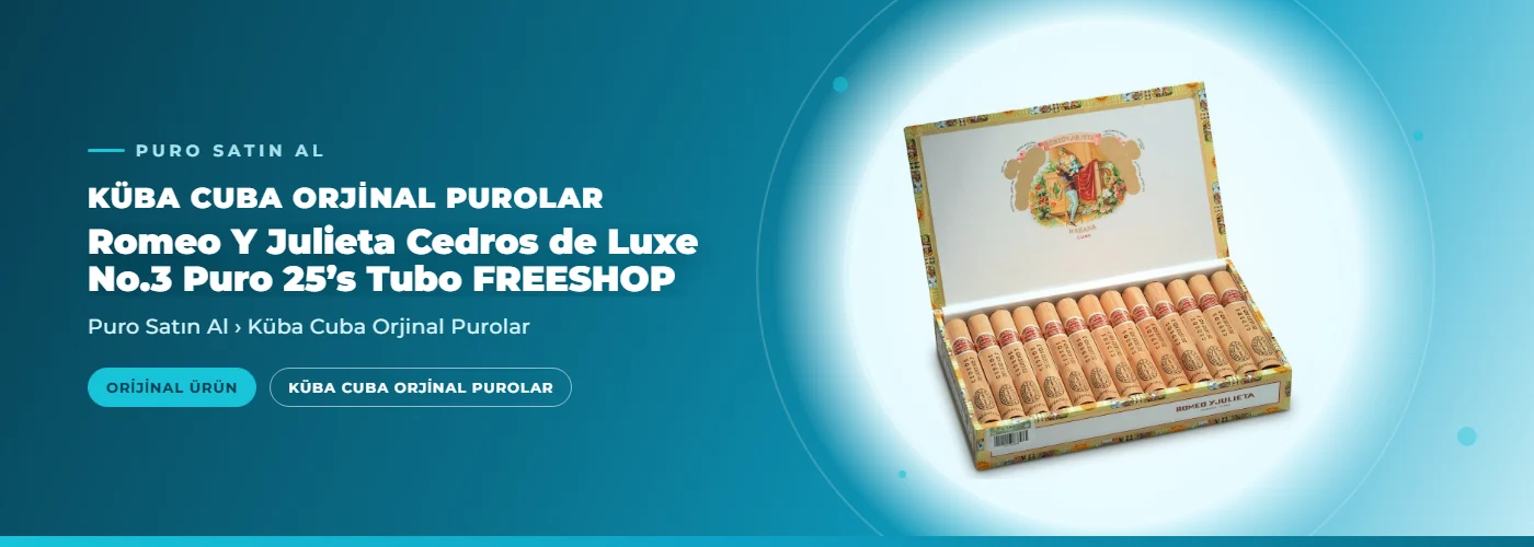 Romeo Y Julieta Cedros de Luxe No.3 Puro 25’s Tubo FREESHOP