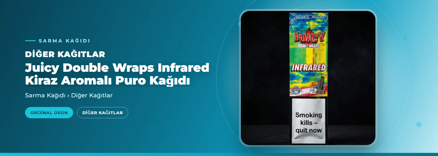 Juicy Double Wraps Infrared Kiraz Aromalı Puro Kağıdı
